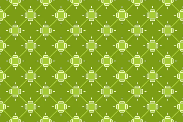 Sömlöst geometriskt mönster. I gröna, vita färger. — Stockfoto