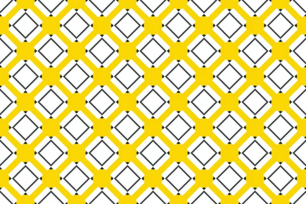 Seamless geometric pattern. In yellow, black, white colors. — Stock fotografie