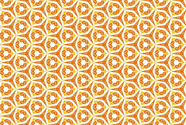 Seamless geometric pattern. In yellow, orange, white colors. — Zdjęcie stockowe