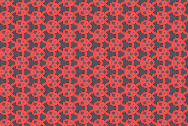 Seamless geometric pattern. In black, red colors. — Stock fotografie