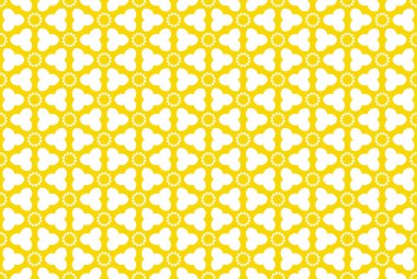 Seamless geometric pattern. In yellow, white colors.