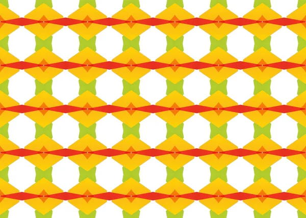 无缝几何图案。 黄色、橙色、红色和绿色 — 图库照片