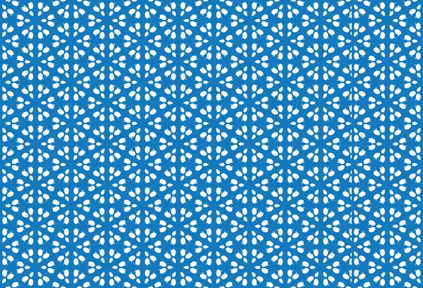 Seamless geometric pattern. In blue, white colors. — ストック写真