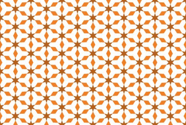 Kusursuz geometrik desen. Turuncu, kahverengi renkler beyaz torbaya