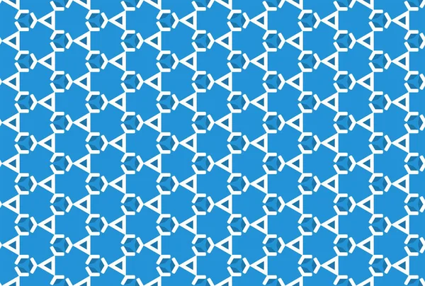 Patrón geométrico sin costuras. En azul, colores blancos . —  Fotos de Stock