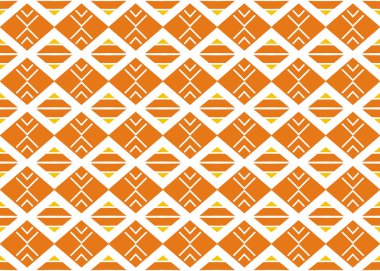 Kusursuz geometrik desenli tasarım çizimi. Sarı ile, orangutan.