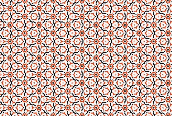 Kusursuz geometrik desenli tasarım çizimi. Kırmızı, siyah takım — Stok fotoğraf