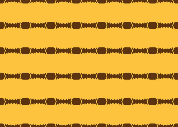 Seamless geometric pattern design illustration. In yellow, brown — Stock Photo, Image