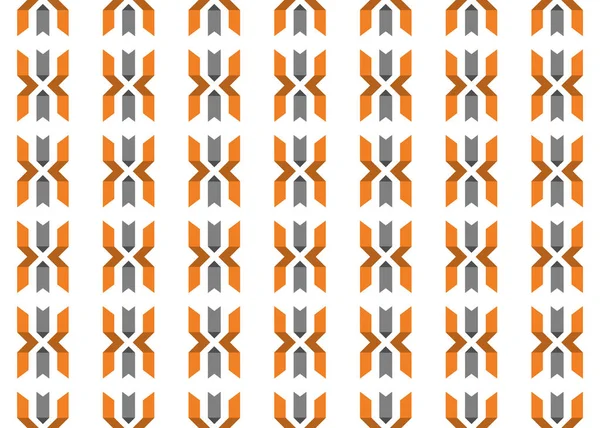 Ilustração de design de padrão geométrico sem costura. Em laranja, castanho — Fotografia de Stock