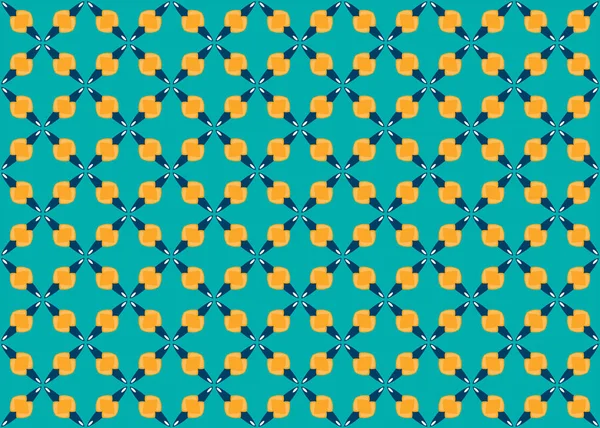 Seamless geometric pattern design illustration. In blue, yellow, — Stock Photo, Image