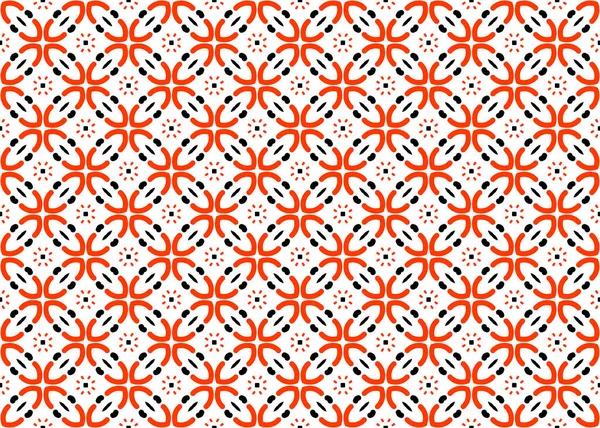 Kusursuz geometrik desenli tasarım çizimi. Kırmızı, siyah takım — Stok fotoğraf