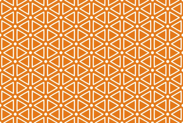 Ilustração de design de padrão geométrico sem costura. Em laranja, branco — Fotografia de Stock