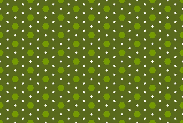 Seamless geometric pattern design illustration. In green, white — Stock Photo, Image
