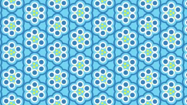 Animated Seamless Pattern Design Floating Left Side — Stock Video
