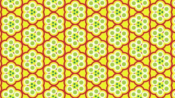 Animated Seamless Pattern Design Floating Left Side — Stock Video