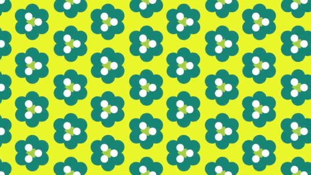 Animated Seamless Pattern Design Floating Left Side — Stock Video