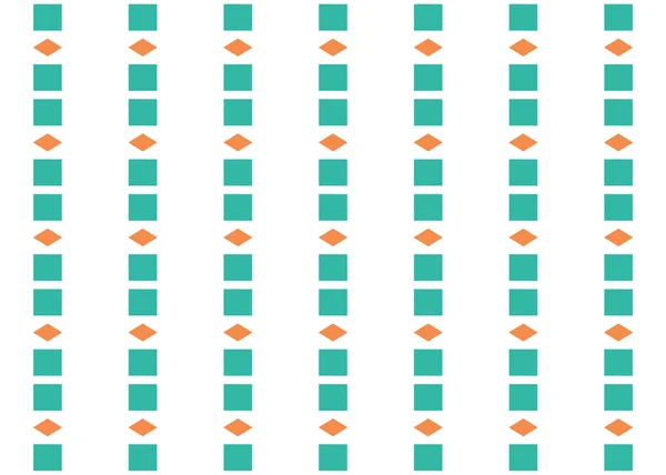 Ilustração de design de padrão geométrico sem costura. Em azul, laranja , — Fotografia de Stock