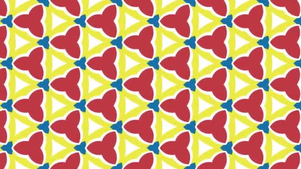 Animated Seamless Pattern Design Floating Left Side — Stock Video