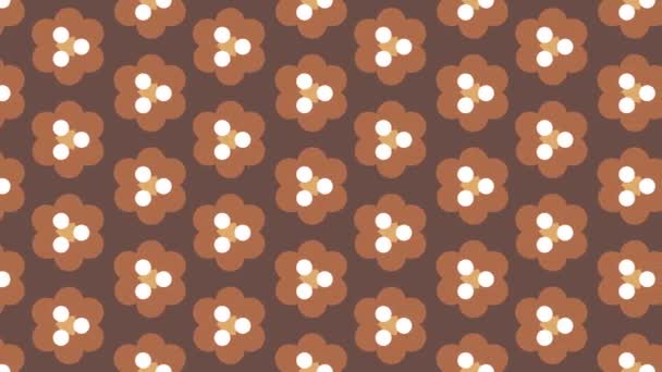 Animated Seamless Pattern Design Floating Left Side — Stock Video