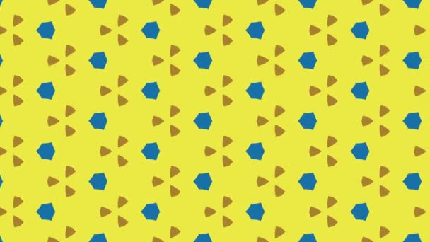 Animated Seamless Pattern Design Floating Left Side — Stock Video