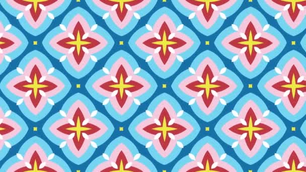 Animated Seamless Pattern Design Floating Left Side — Stock Video