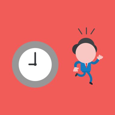 Vektör illüstrasyonlu yüzsüz iş adamı karakteri