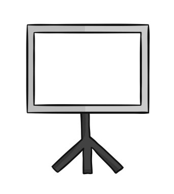 Boş sunum grafiğinin el çizimi vektör çizimi. 