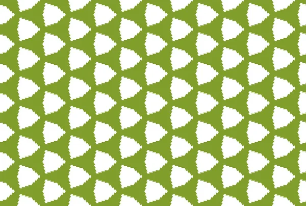 シームレスな幾何学模様のデザインイラスト。緑、白 — ストック写真