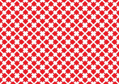 Seamless geometric pattern design illustration. In red, white co