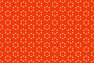 Seamless geometric pattern design illustration. In red, white co