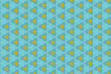 Kusursuz geometrik desenli tasarım çizimi. Mavi, yeşil c ile.