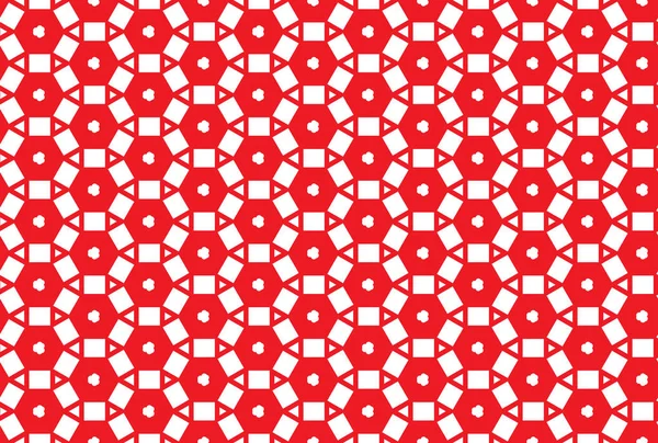 Seamless geometric pattern design illustration. In red, white co — Stok fotoğraf