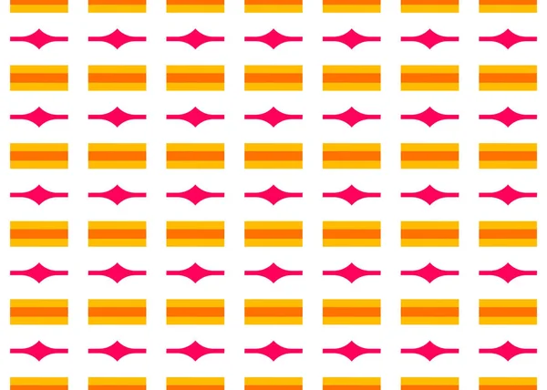 Naadloze geometrische patroon ontwerp illustratie. In het geel, orang — Stockfoto