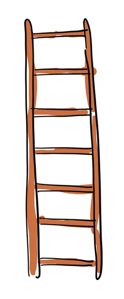 Desenho vetorial desenhado à mão ilustração de escada de madeira . — Vetor de Stock