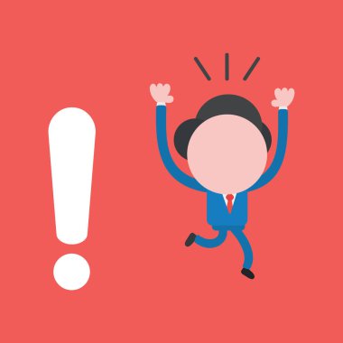 E 'den kaçan iş adamının vektör çizimi