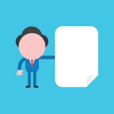 Boş işadamı karakterinin vektör illüstrasyonu 