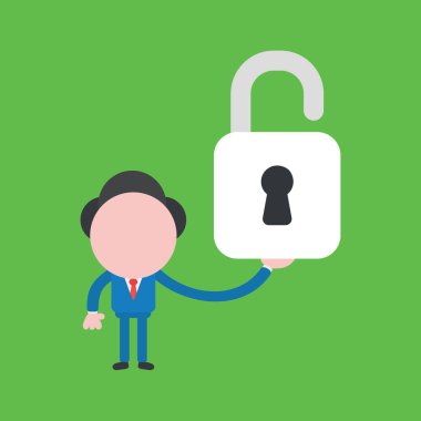 Ot tutan iş adamı karakteri illüstrasyon konsepti