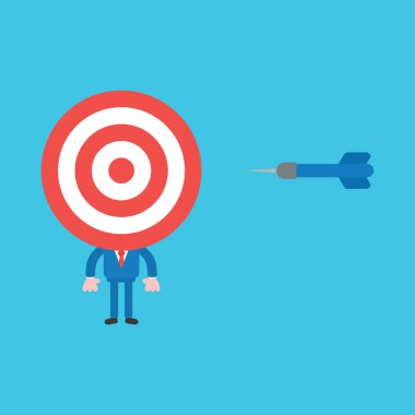 Boğalı iş adamı karakterinin vektör illüstrasyonu 