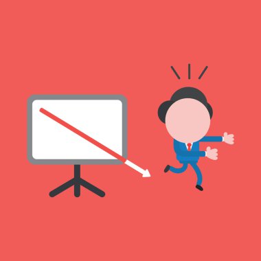 İş adamı karakterinin gidişatının vektör illüstrasyonu