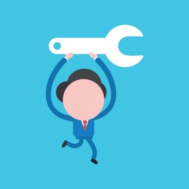 Vektör illüstrasyon konsepti iş adamı karakteri çalışma ve