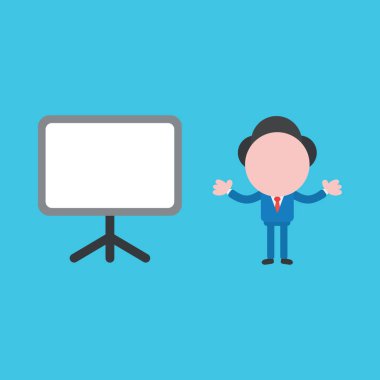 Boş işadamı karakterinin vektör illüstrasyonu 