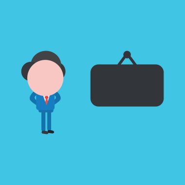 Vector illüstrasyon konsepti ile ayakta duran iş adamı karakteri