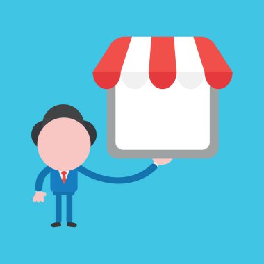 Vektör illüstrasyon konsepti: işadamı karakteri sho