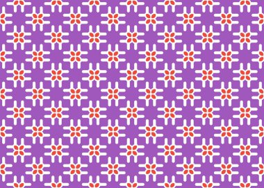 Kusursuz geometrik desenli tasarım çizimi. Arkaplan dokusu. Mor, kırmızı ve beyaz renklerle.