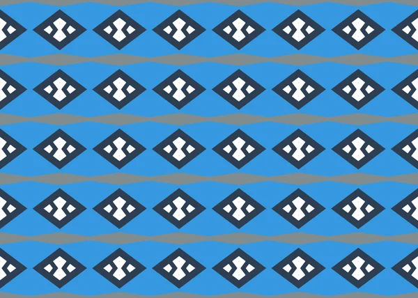 Bezešvé Geometrický Vzor Design Ilustrace Struktura Pozadí Modré Šedé Bílé — Stock fotografie