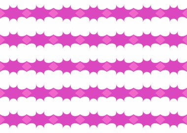 Kusursuz geometrik desenli tasarım çizimi. Arkaplan dokusu. Pembe ve beyaz renklerle.