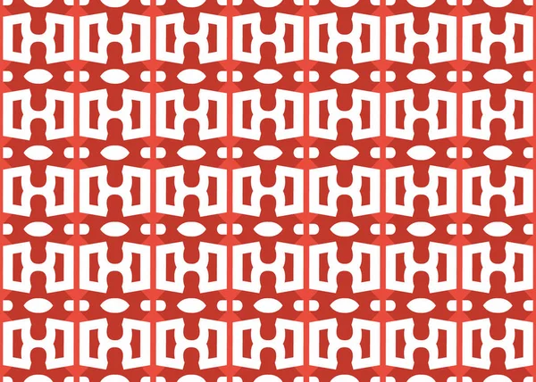 Sömlös Geometrisk Mönster Design Illustration Bakgrundskonsistens Röda Och Vita Färger — Stockfoto