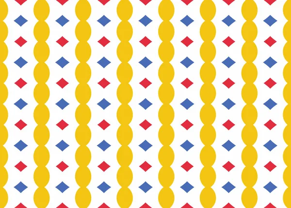 Безшовна Геометрична Ілюстрація Дизайну Візерунка Текстура Тла Жовтих Червоних Синіх — стокове фото
