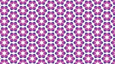 Sol tarafa doğru yüzen hareketli, pürüzsüz desen tasarımı. Beyaz, mor ve mor renklerle.