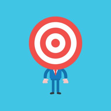 Bulls Head ile iş adamı karakterinin vektör illüstrasyonu.